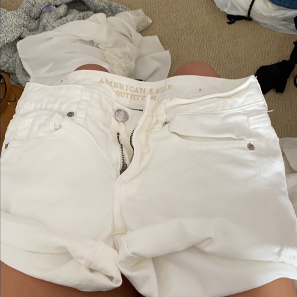 white jean shorts